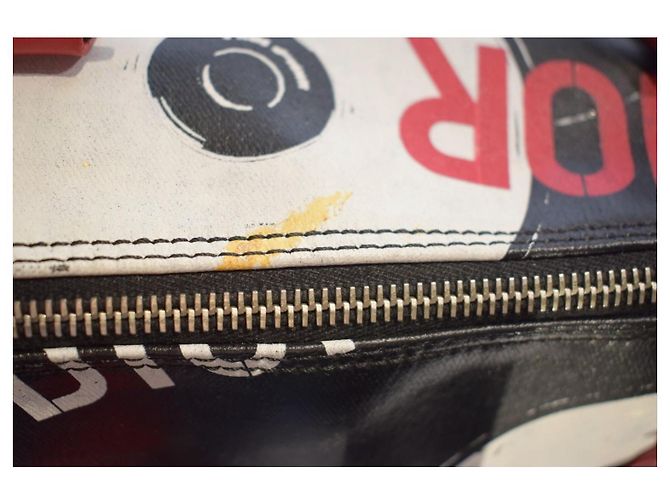 Christian Dior Borsa Boston Hardcore Nera Rossa John Galliano - vista 15