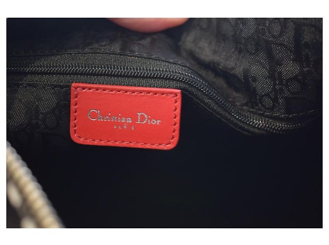 Christian Dior Borsa Boston Hardcore Nera Rossa John Galliano - vista 17