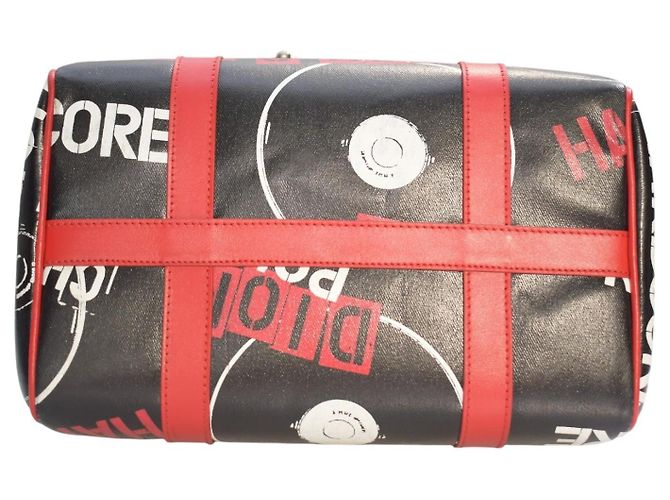 Christian Dior Borsa Boston Hardcore Nera Rossa John Galliano - vista 8