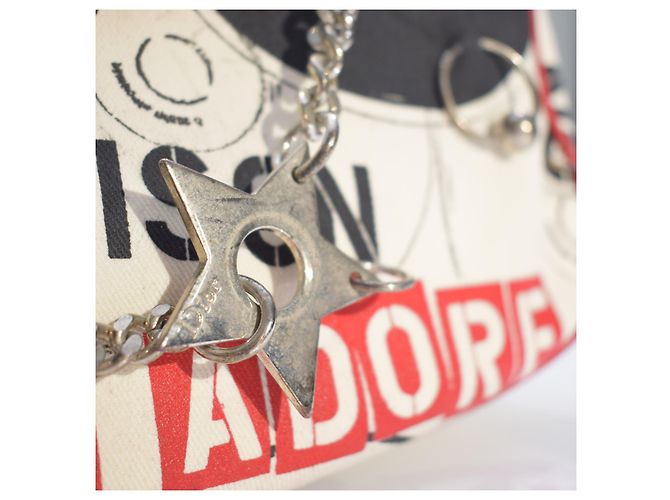 Borsa Christian Dior Hardcore John Galliano Bianca e Rossa - vista 14