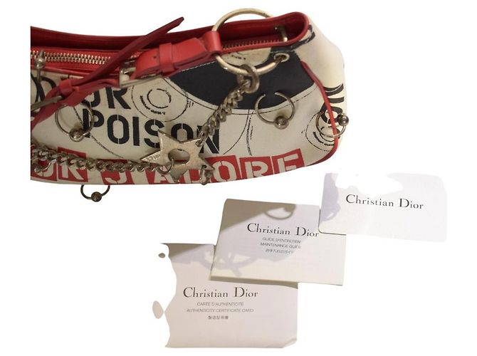 Borsa Christian Dior Hardcore John Galliano Bianca e Rossa - vista 15