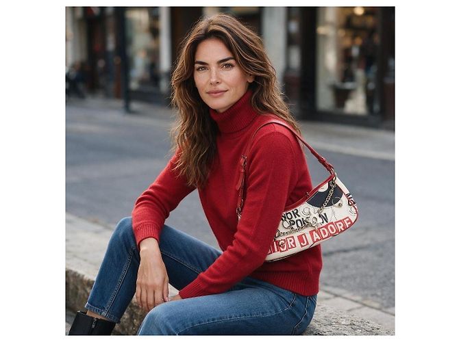 Borsa Christian Dior Hardcore John Galliano Bianca e Rossa - vista 4