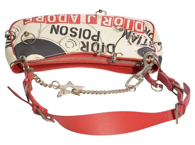 Borsa Christian Dior Hardcore John Galliano Bianca e Rossa - vista 7