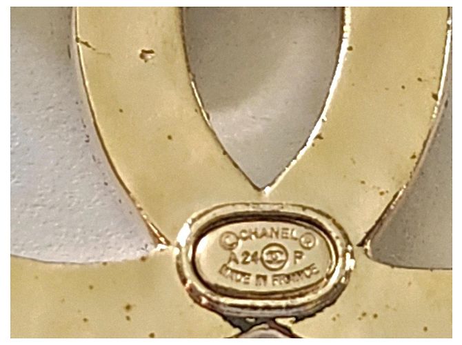 Spilla Chanel CC Strass Oro - vista 6