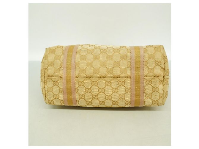 Sac cabas Gucci en toile GG beige - vue 3