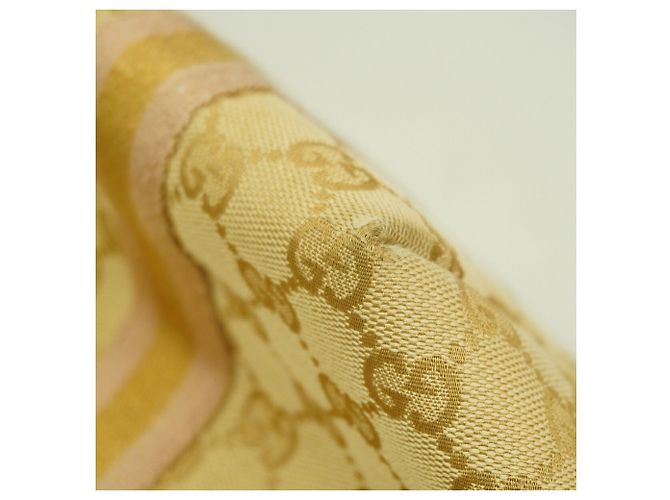 Sac cabas Gucci en toile GG beige - vue 6