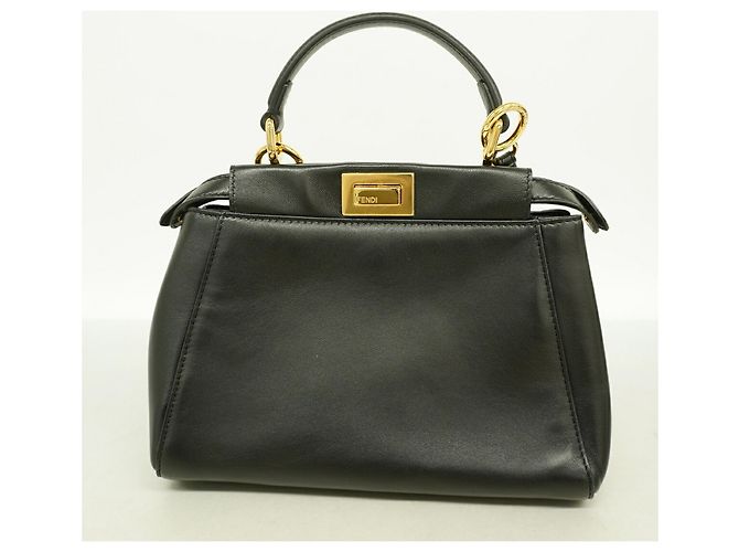 Fendi Mini Peekaboo Lederhandtasche - Ansicht 10
