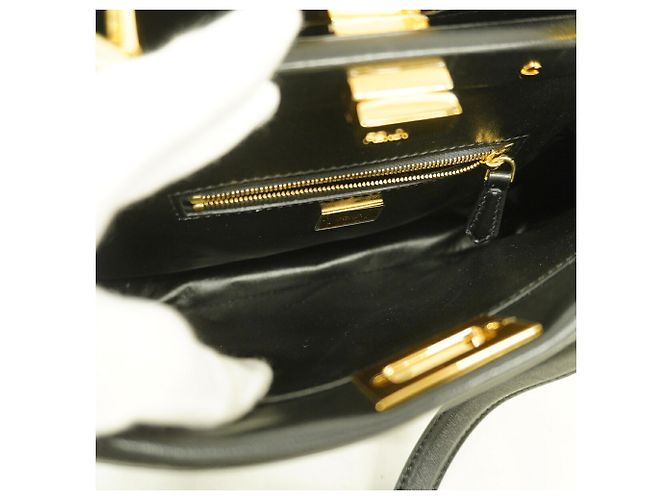 Fendi Mini Peekaboo Lederhandtasche - Ansicht 9