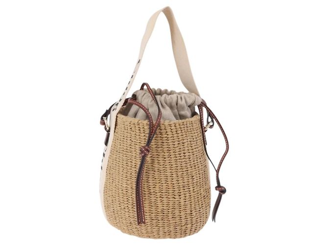Chloé Chloe Woody Basket Woven Raffia Small - vista 2