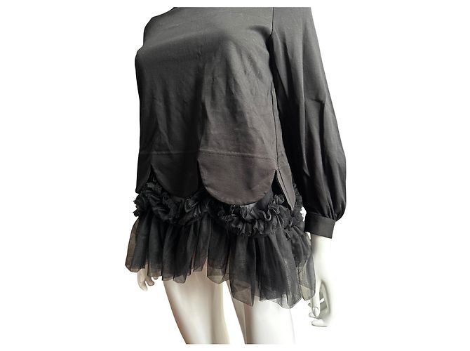 Comme Des Garcons Top Noir Kei Ninomiya negro de algodón y tul - vista 13