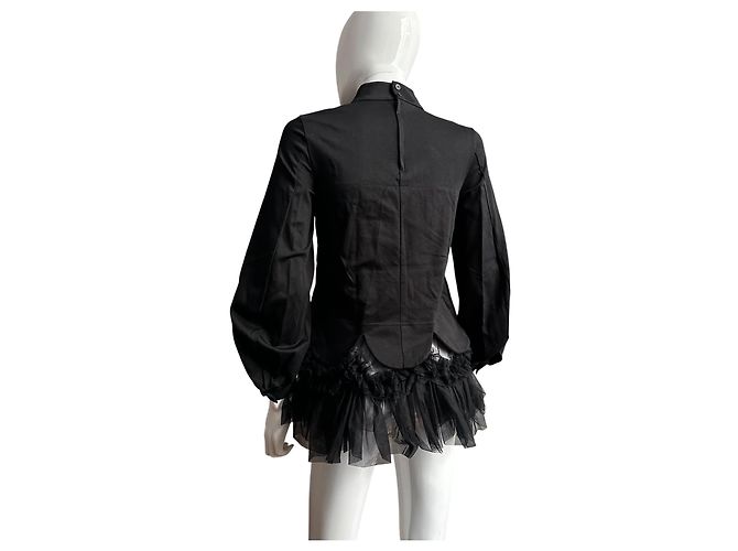 Comme Des Garcons Top Noir Kei Ninomiya negro de algodón y tul - vista 14