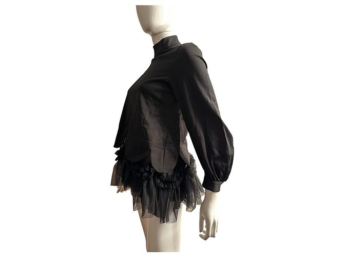 Comme Des Garcons Top Noir Kei Ninomiya negro de algodón y tul - vista 15