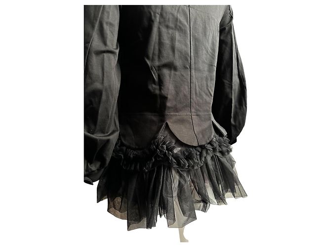 Comme Des Garcons Top Noir Kei Ninomiya negro de algodón y tul - vista 16