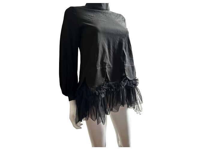 Comme Des Garcons Top Noir Kei Ninomiya negro de algodón y tul - vista 17