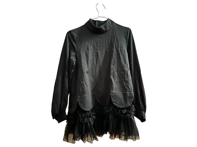 Comme Des Garcons Top Noir Kei Ninomiya negro de algodón y tul - vista 2