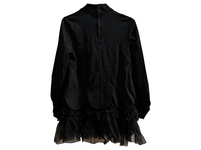Comme Des Garcons Top Noir Kei Ninomiya negro de algodón y tul - vista 3