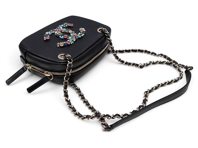 NUOVA BORSA A MANO CHANEL CAMERA LOGO CC IN STRASS E CRISTALLI BORSA A TRACCOLLA - vista 3