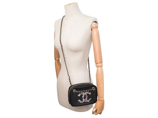 NUOVA BORSA A MANO CHANEL CAMERA LOGO CC IN STRASS E CRISTALLI BORSA A TRACCOLLA - vista 5