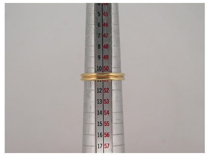NEU BOUCHERON ALLIANCE DOUBLE GODRON RING T51 18K GELBGOLD - Ansicht 10