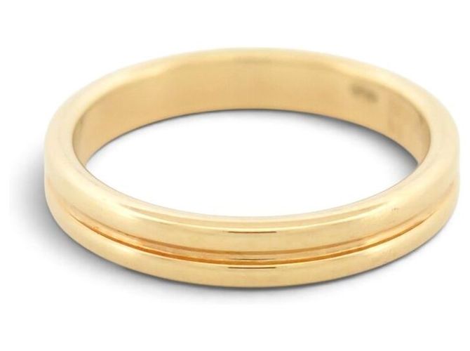 NEU BOUCHERON ALLIANCE DOUBLE GODRON RING T51 18K GELBGOLD - Ansicht 3