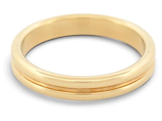 NEU BOUCHERON ALLIANCE DOUBLE GODRON RING T51 18K GELBGOLD - Ansicht 4