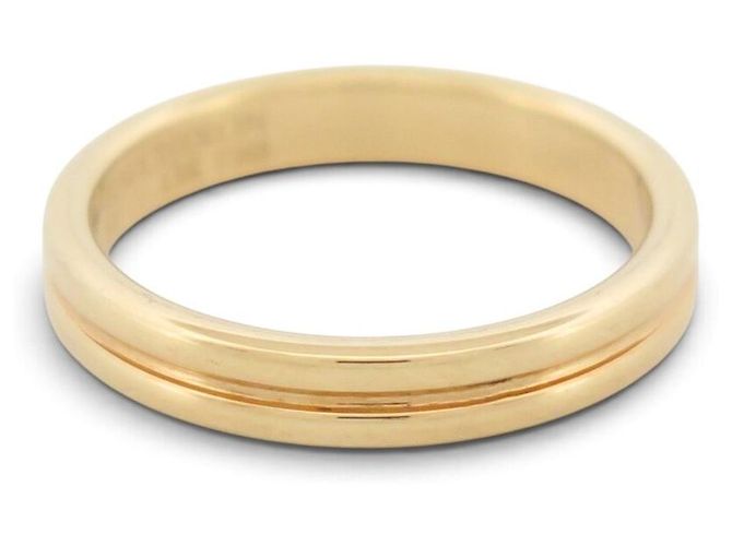 NEU BOUCHERON ALLIANCE DOUBLE GODRON RING T51 18K GELBGOLD - Ansicht 5