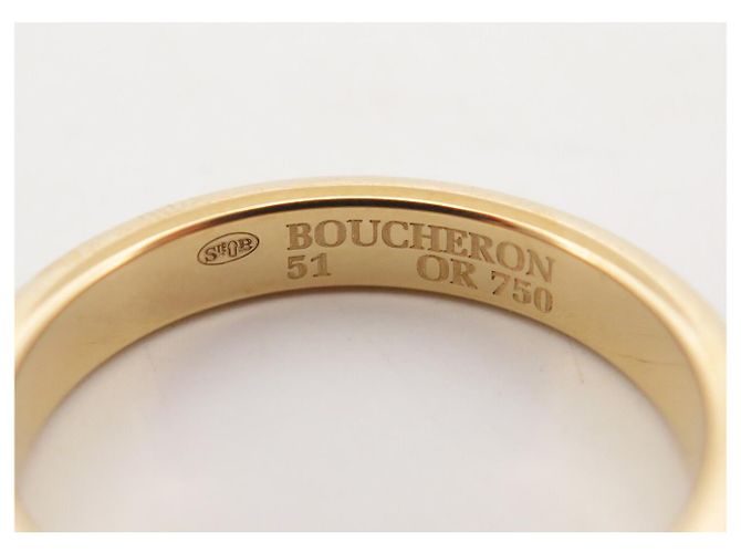 NEU BOUCHERON ALLIANCE DOUBLE GODRON RING T51 18K GELBGOLD - Ansicht 7