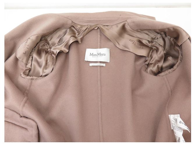 NUEVO ABRIGO LARGO MAX MARA ANDREA 101607996 S 36 CACHEMIRA ROSA VIEJO - vista 4