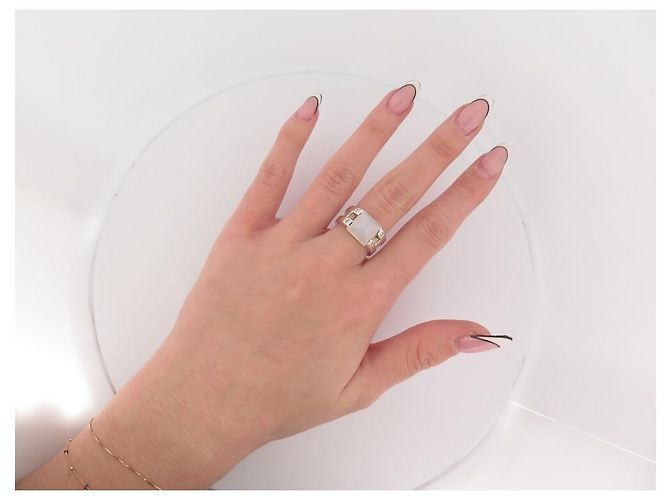Hermès HERMES MEDOR RING MONSTEIN & DIAMANTEN T54 AUS 925 STERNARGENT 10GR SILVER RING - Ansicht 14