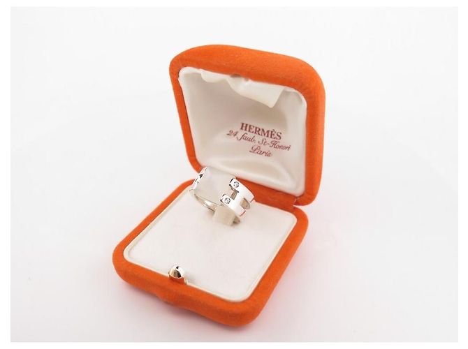 Hermès HERMES MEDOR RING MONSTEIN & DIAMANTEN T54 AUS 925 STERNARGENT 10GR SILVER RING - Ansicht 15