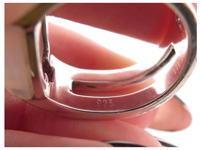 Hermès HERMES MEDOR RING MONSTEIN & DIAMANTEN T54 AUS 925 STERNARGENT 10GR SILVER RING - Ansicht 8