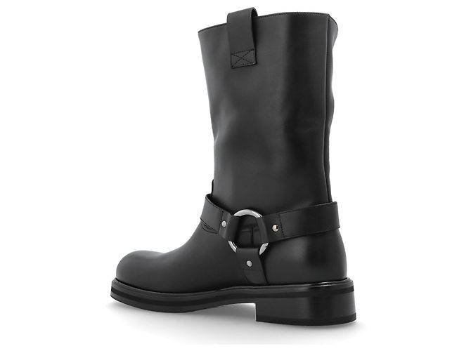 Dolce & Gabbana Black Leather Engineer Boots - view 3
