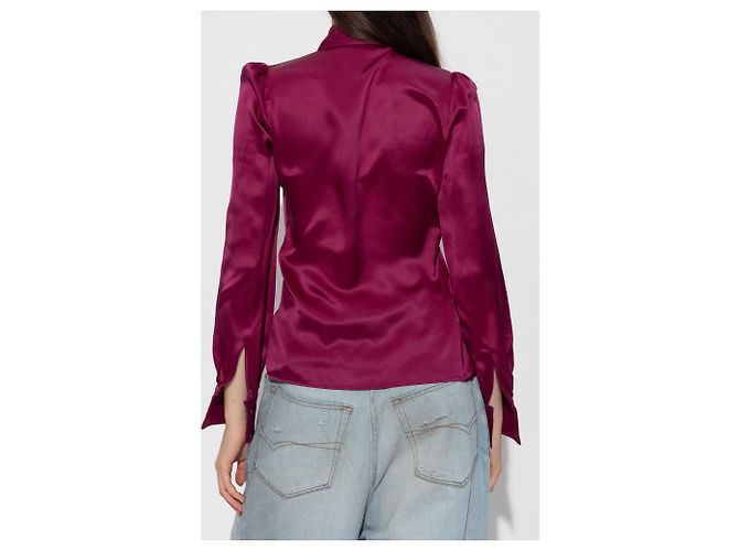 Camicia Balenciaga in seta viola - vista 2