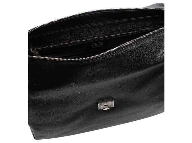 Dolce & Gabbana Porte-documents Sicily en cuir noir - vue 3
