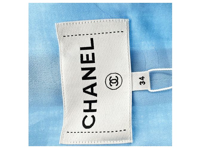 Chanel Tweed Jacket in Light Blue Wool - view 4