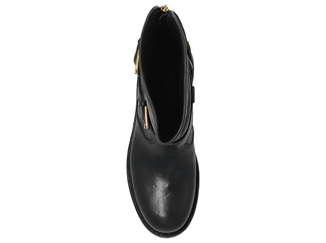 Dolce & Gabbana Black Leather Boots with Buckles - vista 4