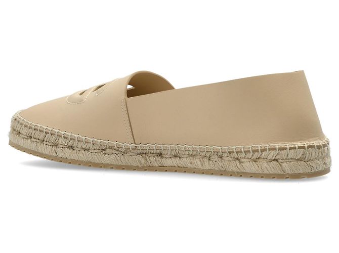 Espadrillas in pelle Dolce & Gabbana beige - vista 3