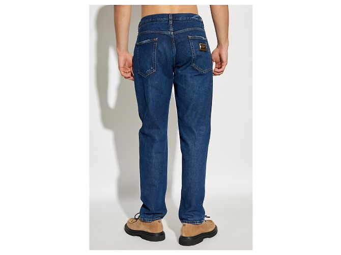 Jeans carrot loose-fit Dolce & Gabbana blu in cotone - vista 2
