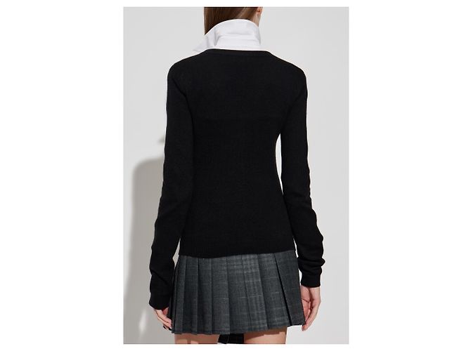 Balenciaga Kaschmir Woll Cardigan Schwarz - Ansicht 2