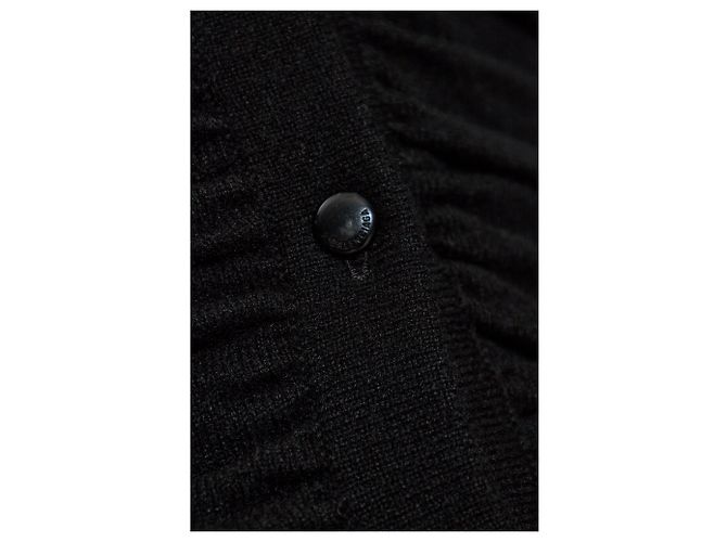Balenciaga Kaschmir Woll Cardigan Schwarz - Ansicht 3