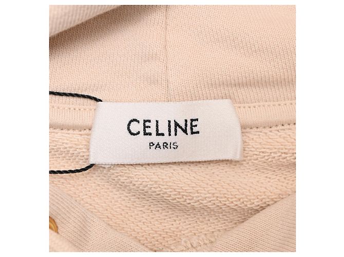 Céline Sudadera con capucha Celine Paris en algodón beige - vista 5
