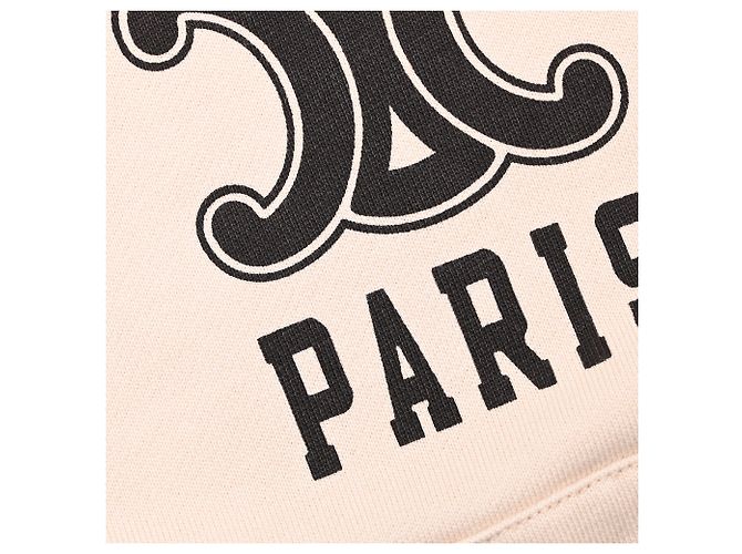 Céline Sudadera con capucha Celine Paris en algodón beige - vista 9