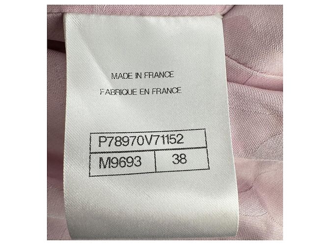 Giacca in tweed Chanel in cotone rosa - vista 9