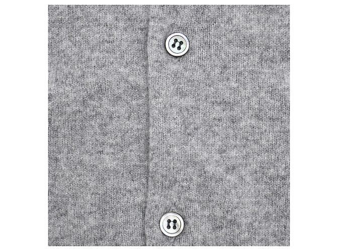 Comme Des Garcons Comme Des Garçons Play Logo-Patch Cardigan aus grauer Wolle - Ansicht 7