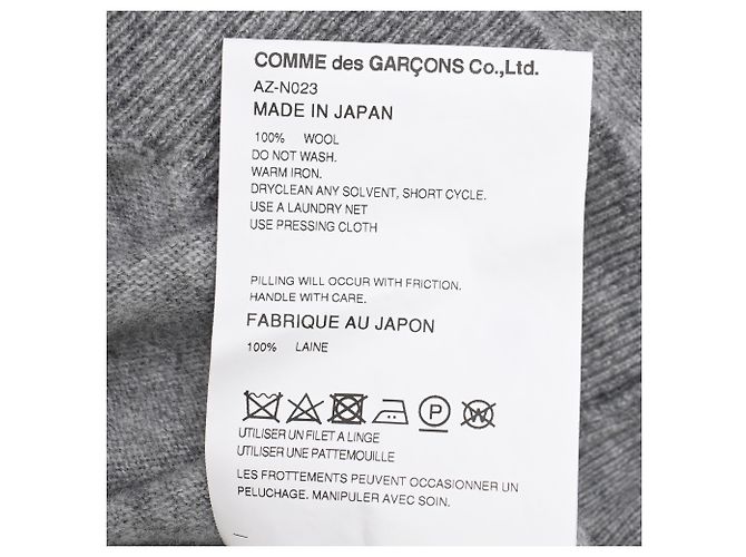 Comme Des Garcons Comme Des Garçons Play Logo-Patch Cardigan aus grauer Wolle - Ansicht 8
