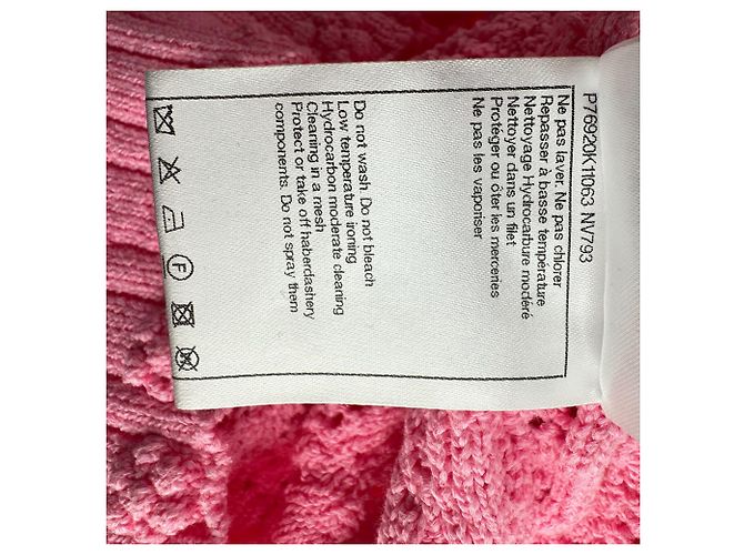 Chanel Knitwear Zopfstrickpullover aus rosa Baumwolle - Ansicht 6