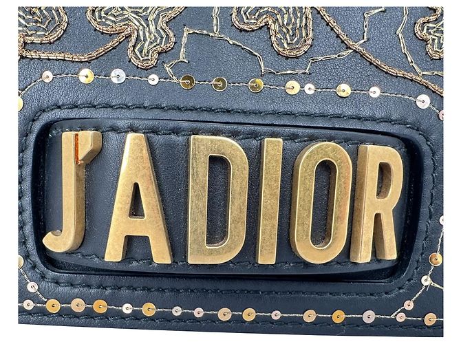 Borsa a patta Christian Dior J'Adior con catena in pelle nera - vista 6