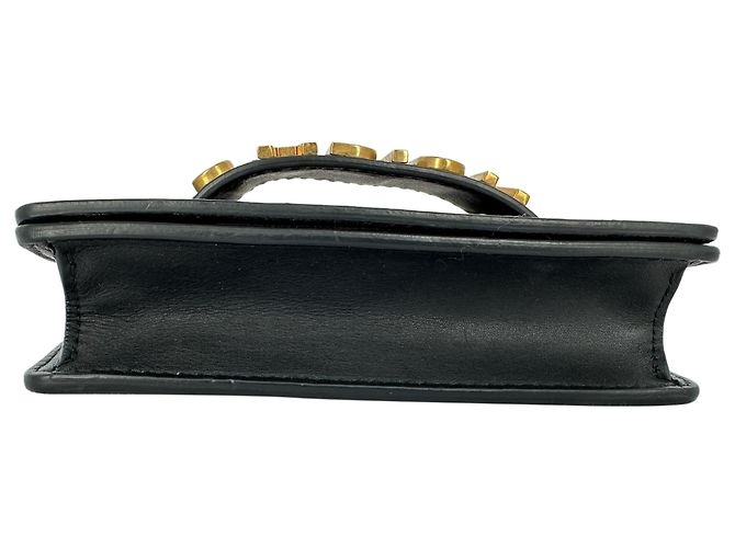 Borsa a patta Christian Dior J'Adior con catena in pelle nera - vista 7