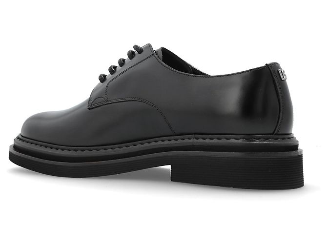 Scarpe Derby in pelle nera Dolce & Gabbana - vista 3