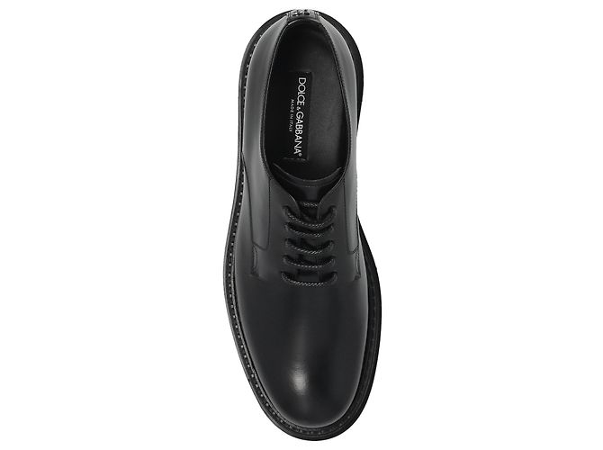 Scarpe Derby in pelle nera Dolce & Gabbana - vista 4